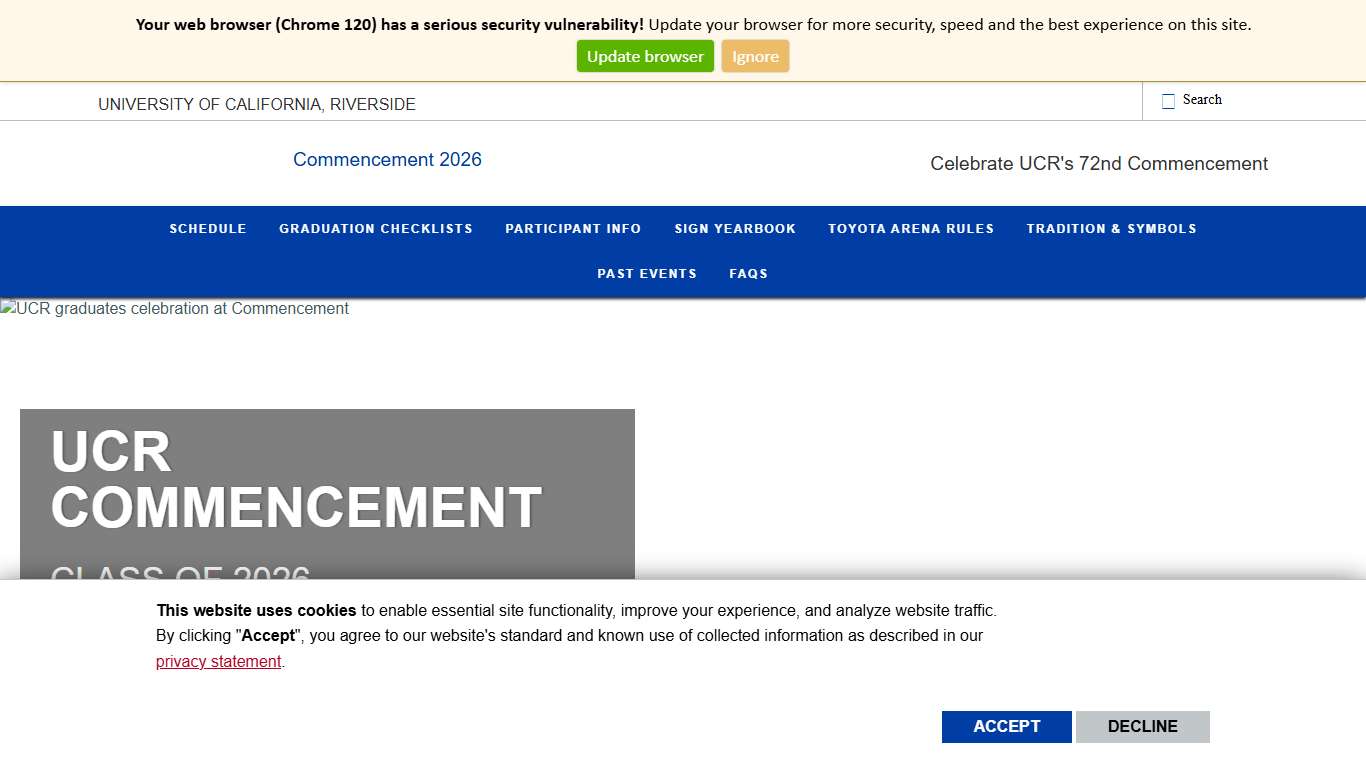 UCR Commencement 2026 UC Riverside